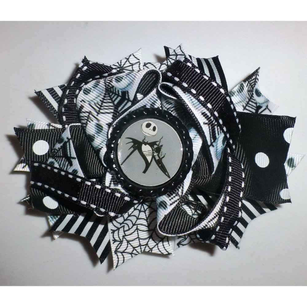 Halloween Nightmare Before Christmas Jack Skellington Girls 5-Inch Hair Clip